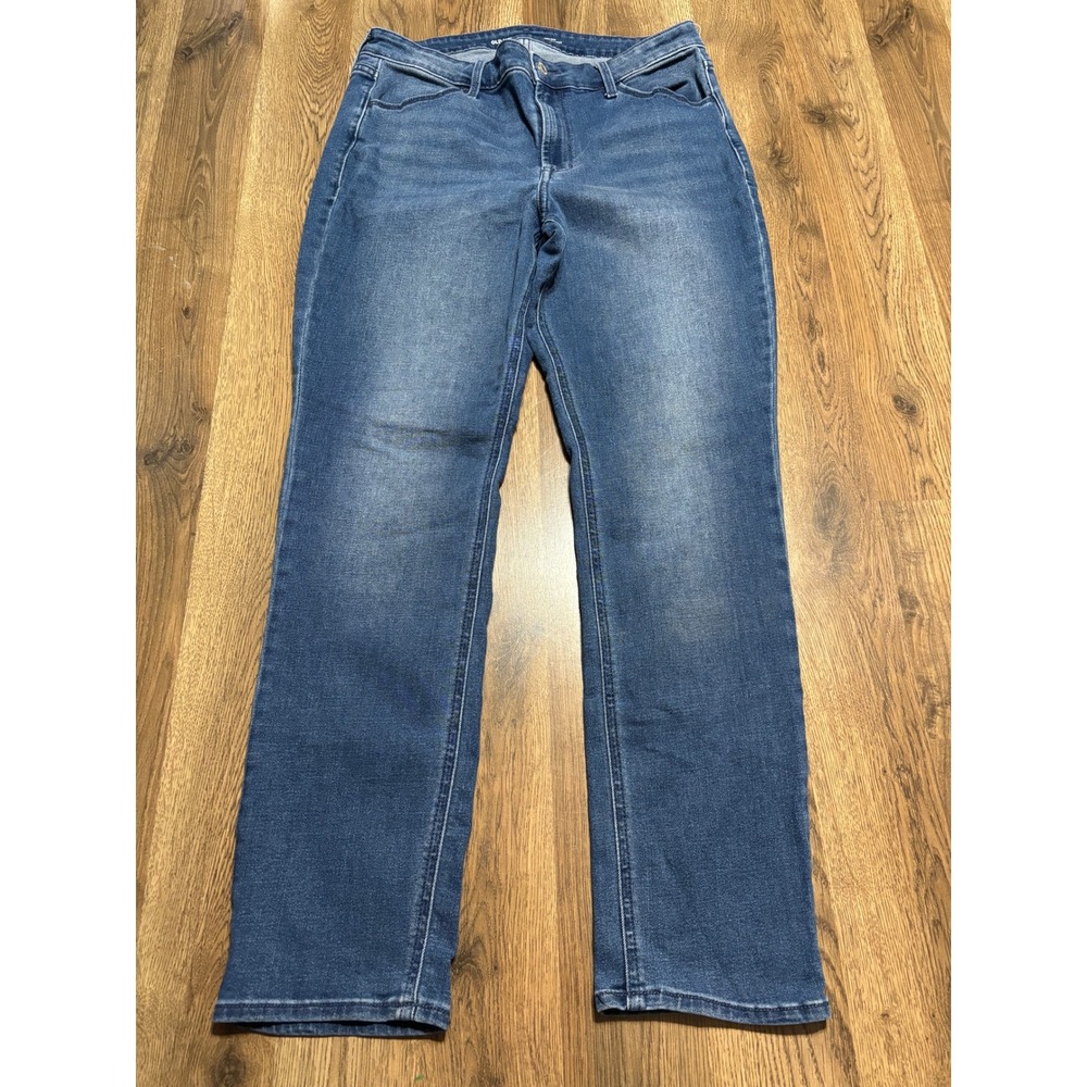 Old Navy Jeans Womens Size 12 Blue Wow Straight High-Rise Straight Leg Denim